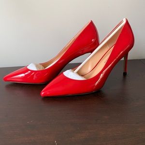 Bright red heels
